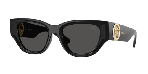 BURBERRY BE4467U 300187 Black Dark Grey Women's 52 mm Sunglasses