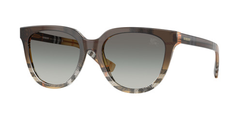 BURBERRY BE4469 420211 Check Sand Grey Gradient Women's 53 mm Sunglasses