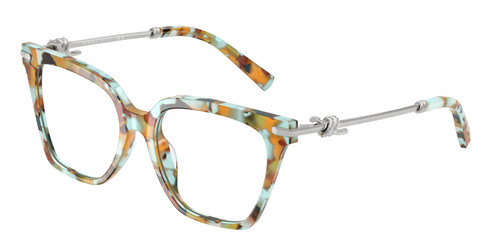 TIFFANY TF2284B 8441 Tiffany Havana Silver Women's 53 mm Eyeglasses