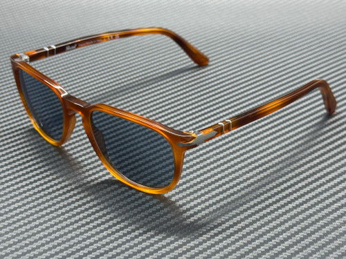 PERSOL PO3019S 96 56 Terra Di Siena Brown Blue Square Men's 52 mm Sunglasses