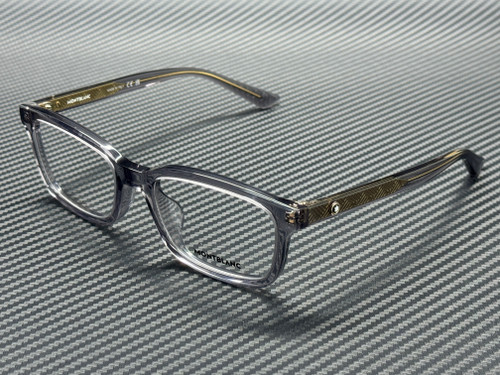 MONT BLANC MB0458OL 005 Grey Transparent Men's Extra Large 55 mm Eyeglasses
