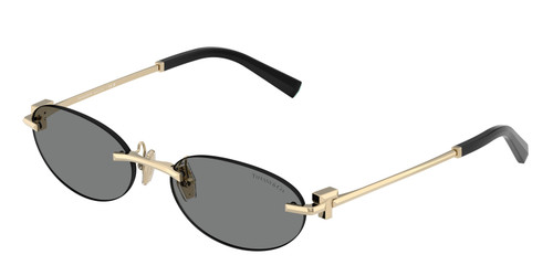 TIFFANY TF3119D 602187 Pale Gold Dark Grey Women's 56 mm Sunglasses