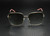 GUCCI GG0443S 001 Rectangular Square Gold Grey Gradient Women's Sunglasses 60 mm