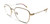 GUCCI GG0685OA 003 Gold Square Rectangle Men's Eyeglasses Frame 53 mm