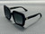 GUCCI GG0328S 001 Rectangular Square Black Grey Gradient Women's Sunglasses 53mm