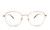 GUCCI GG0838OK 002 Round Oval Gold Men's Metal Eyeglasses 52 mm