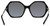 COACH HC8315 50028G Black Square Women's 57 mm Sunglasses