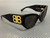 BALENCIAGA BB0322S 002 Black Grey Women's 55 mm Medium Sunglasses