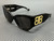 BALENCIAGA BB0322S 002 Black Grey Women's 55 mm Medium Sunglasses