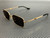 GUCCI GG1495S 001 Gold Grey Unisex Large 56 mm Sunglasses