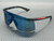PRADA LINEA ROSSA PS B06S 1BO08R Matte Black Blue Mirror Men's 60 mm Sunglasses