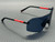 PRADA LINEA ROSSA PS B50S 1BO06A Black Dark Blue Men's 70 mm Sunglasses