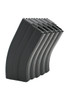 Five Pack of AR-15 20rd 7.62x39 Stainless Steel Magazines with Black Marlube Coating and Black follower.