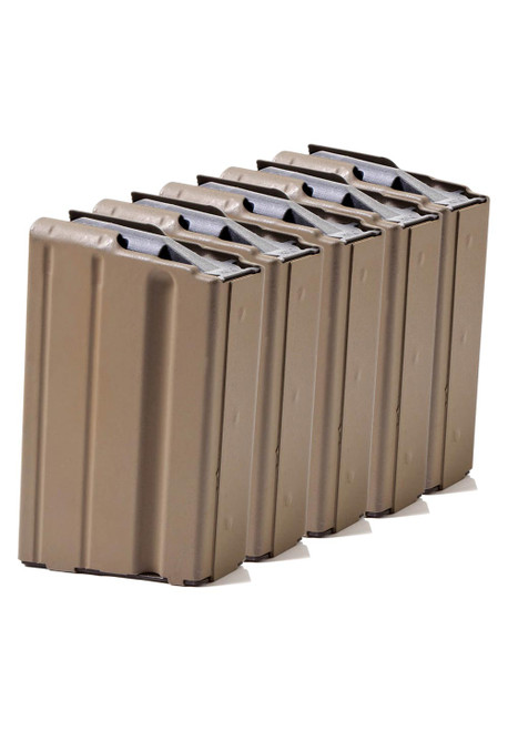 Five Pack of AR-15 10rd 6.8 SPC  Stainless Steel Magazines with Black Marlube Coating and Grey follower. Five Pack of AR-15 10rd 6.8 SPC  Stainless Steel Magazines with Black Marlube Coating and Grey follower.