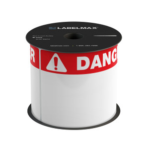 Outdoor durable, UV-resistant OSHA and ANSI compliant Danger header label roll for thermal transfer printers