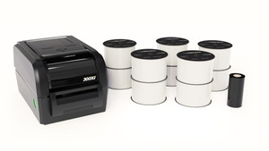 LabelMax® 300Xi shipping container (high tack) ID labeling bundle with printer, labels, and supplies