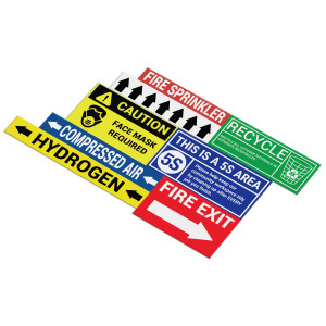 LabelMax Pipe Marking Label Samples