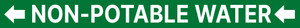 Non-Potable Water Pipe Marker (White/Green)