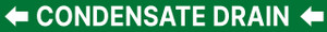 Condensate Drain Pipe Marker (White/Green)