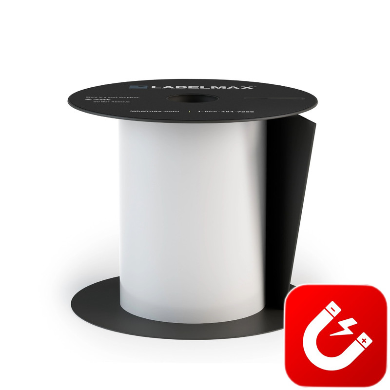 White magnetic label roll for thermal transfer printers by LabelMax