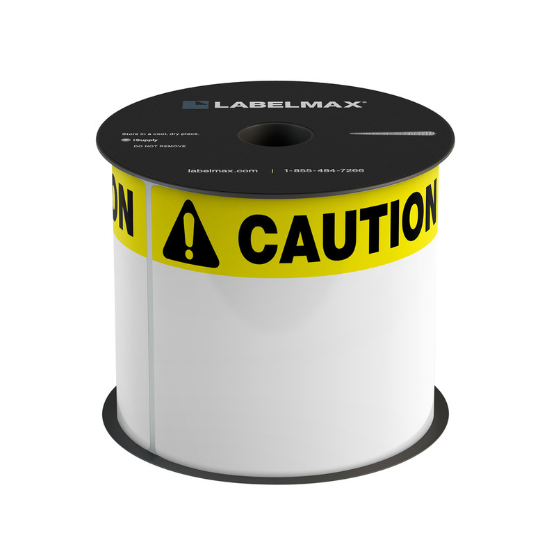 LabelMax® 300Xi Model Die-Cut Caution OSHA Header Roll