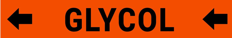 Glycol Pipe Marker (Black/Orange)