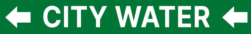 City Water Pipe Marker (White/Green)