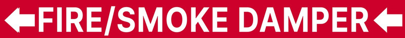 Fire and Smoke Damper Pipe Marker (White/Red)