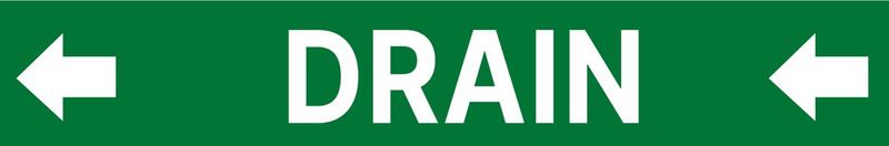 Drain Pipe Marker (White/Green)