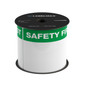 Outdoor durable, UV-resistant Safety First header label roll for thermal transfer printers