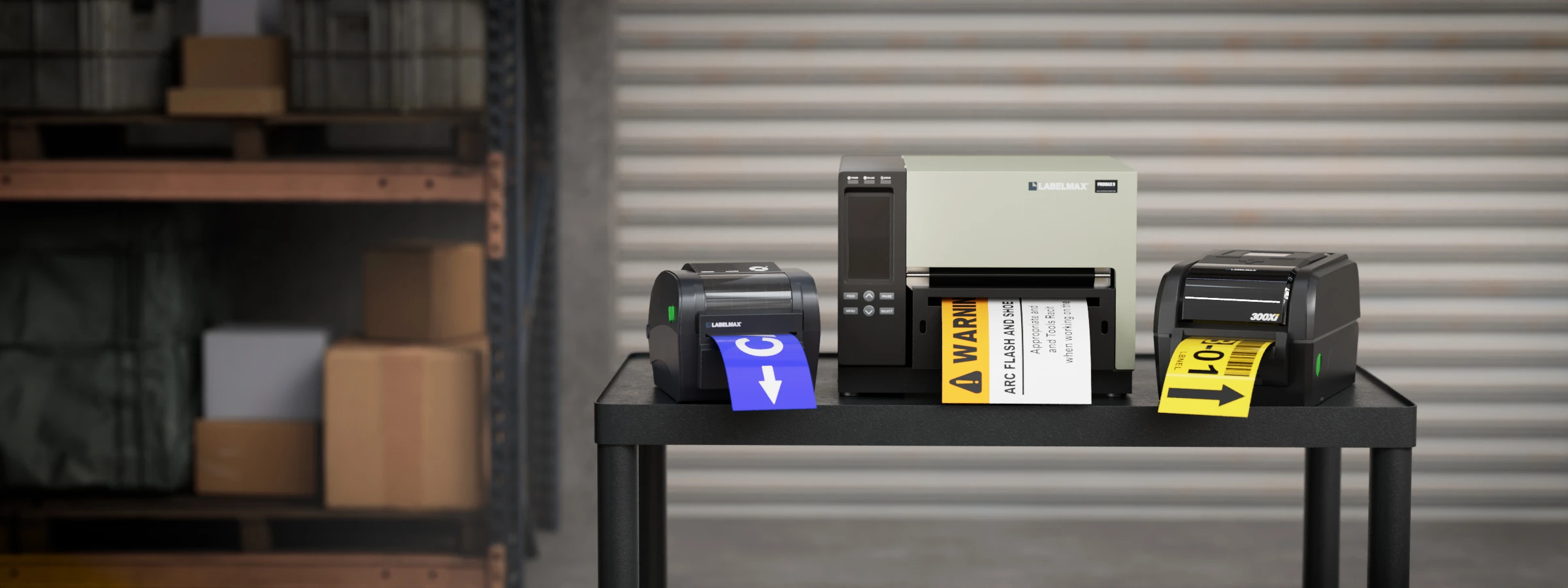 LabelMax print software in a warehouse