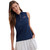 Peter Millar Women's Banded Sport Mesh Sleeveless Button Polo