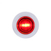 3 LED Dual Function Mini Aux/Utility Light w/ Bezel - Red LED/Red Lens