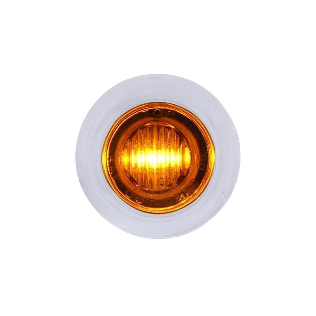 3 LED Dual Function Mini Aux/Utility Light w/ Bezel - Amber LED/Amber Lens