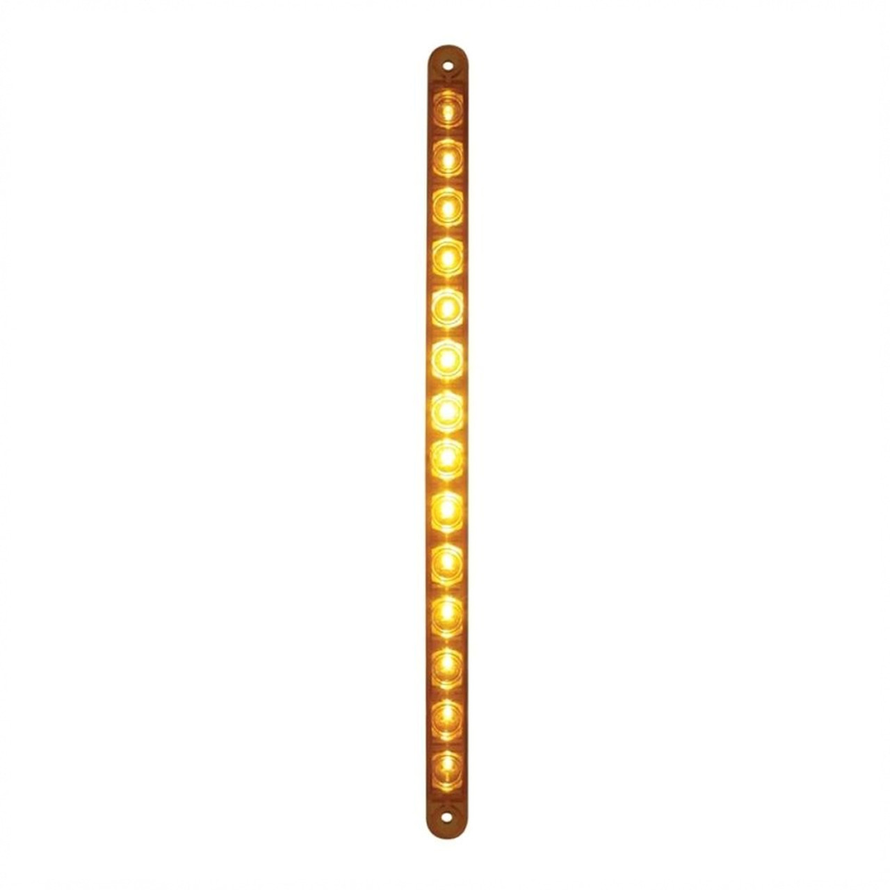 14 LED 12" Turn Signal Light Bar - Amber LED/Amber Lens
