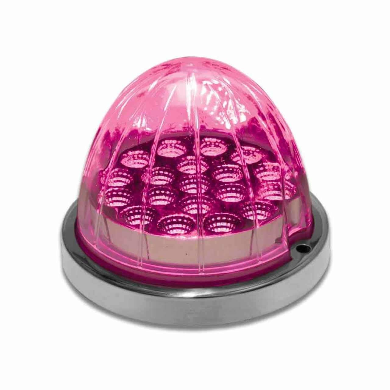 DUAL REVOLUTION AMBER CLEARANCE & MARKER TO PINK AUXILIARY WATERMELON LED LIGHT (19 DIODES)