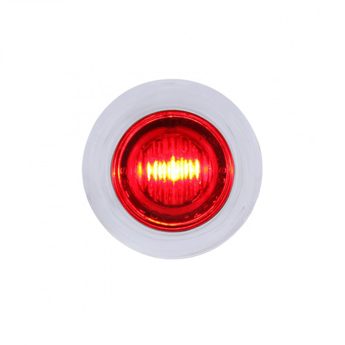 3 LED Dual Function Mini Aux/Utility Light w/ Bezel - Red LED/Red Lens