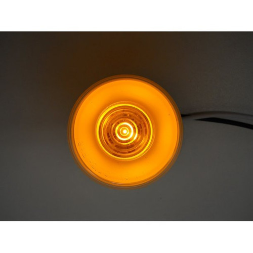 9 LED 2-1/2" Round GloLight (Clearance/Marker) - Amber LED/Clear Lens
