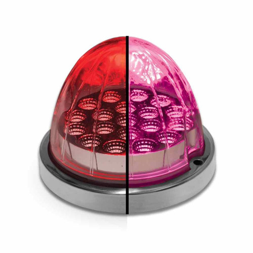 DUAL REVOLUTION RED CLEARANCE & MARKER TO PINK AUXILIARY WATERMELON LED LIGHT (19 DIODES)