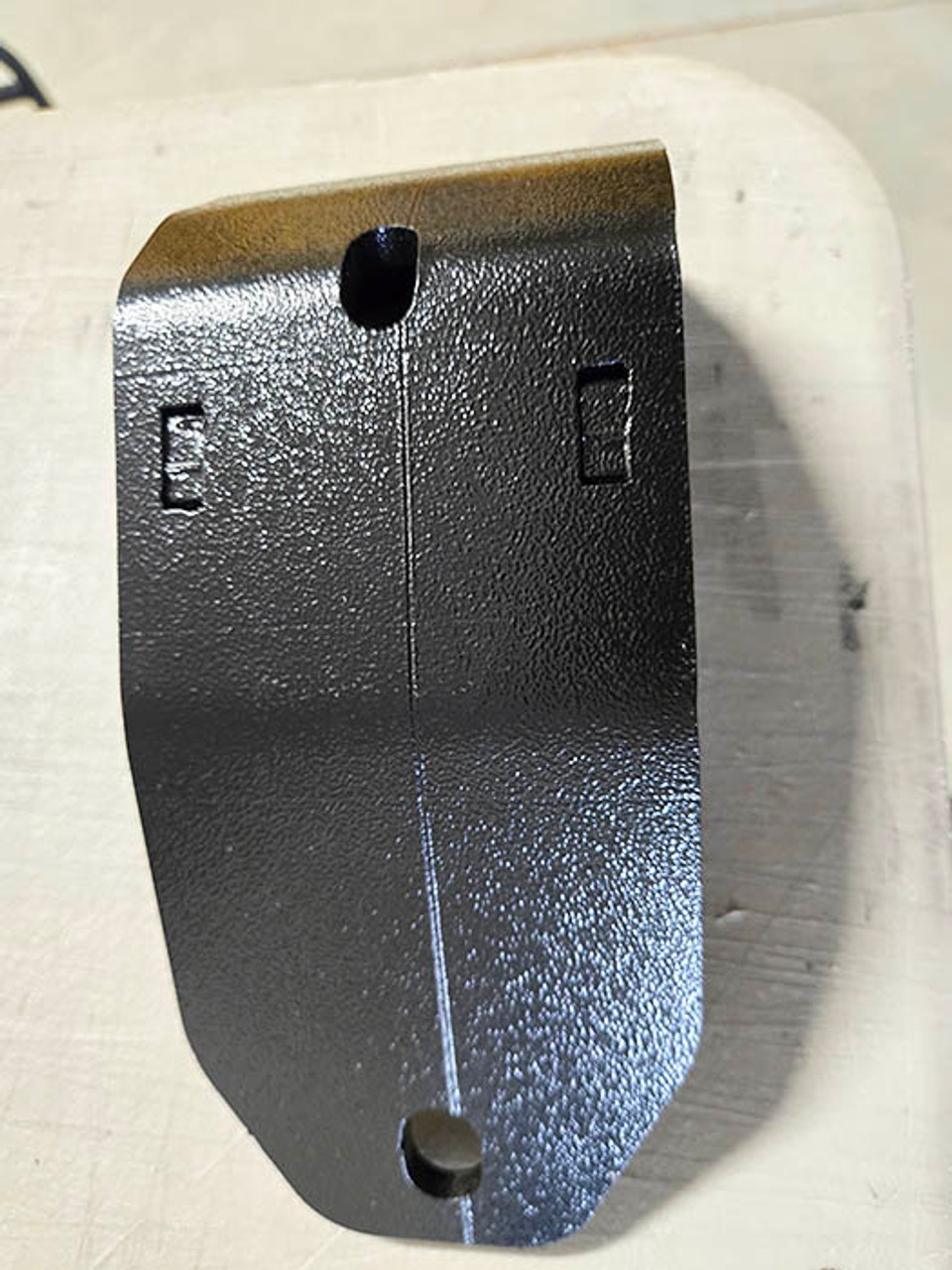 Ram skid line in material prior to powder coat