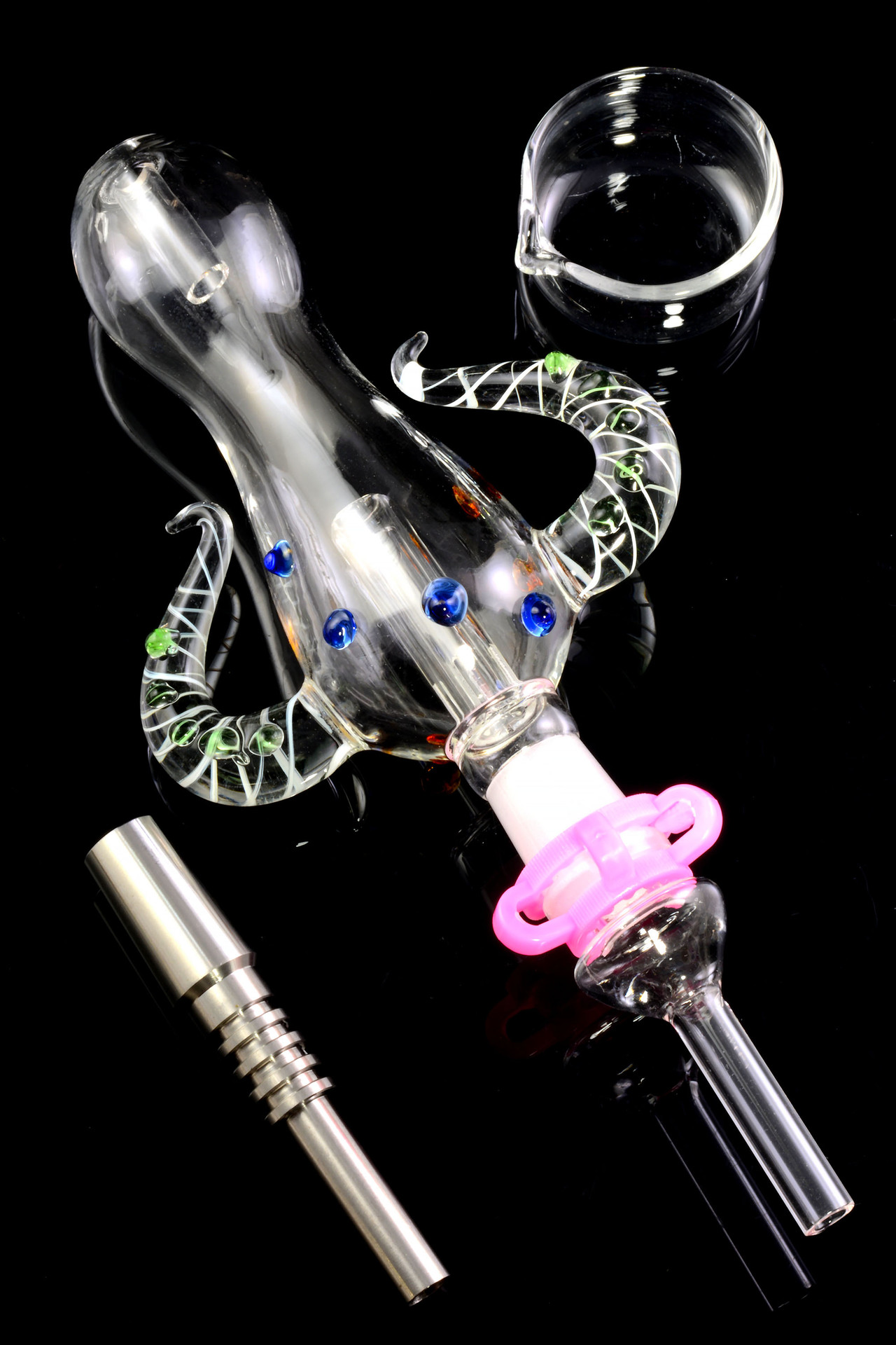 14.5mm Unique Glass Nectar Collector Kit B1241 Wholesale Dab Straws