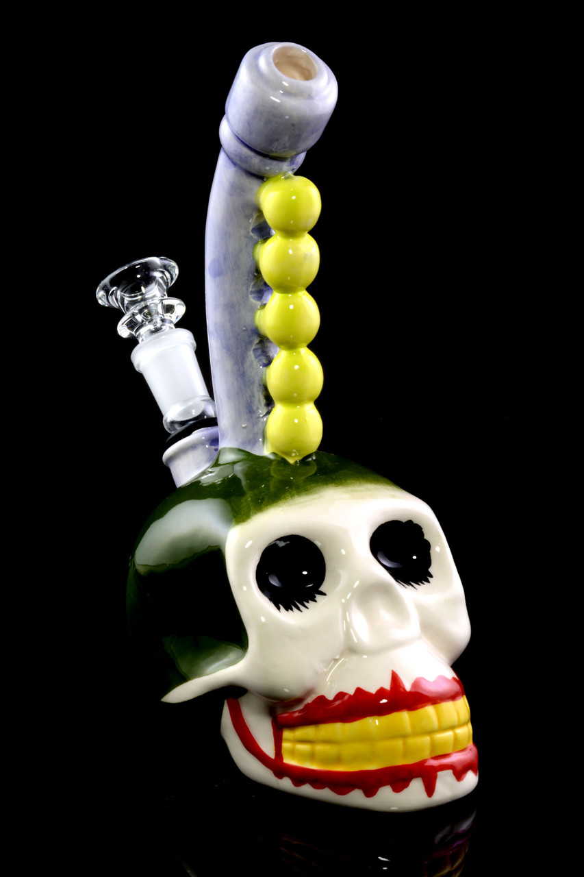 Ceramic Skull Water Pipe WP2005 Novelty Water Pipes Wholesale