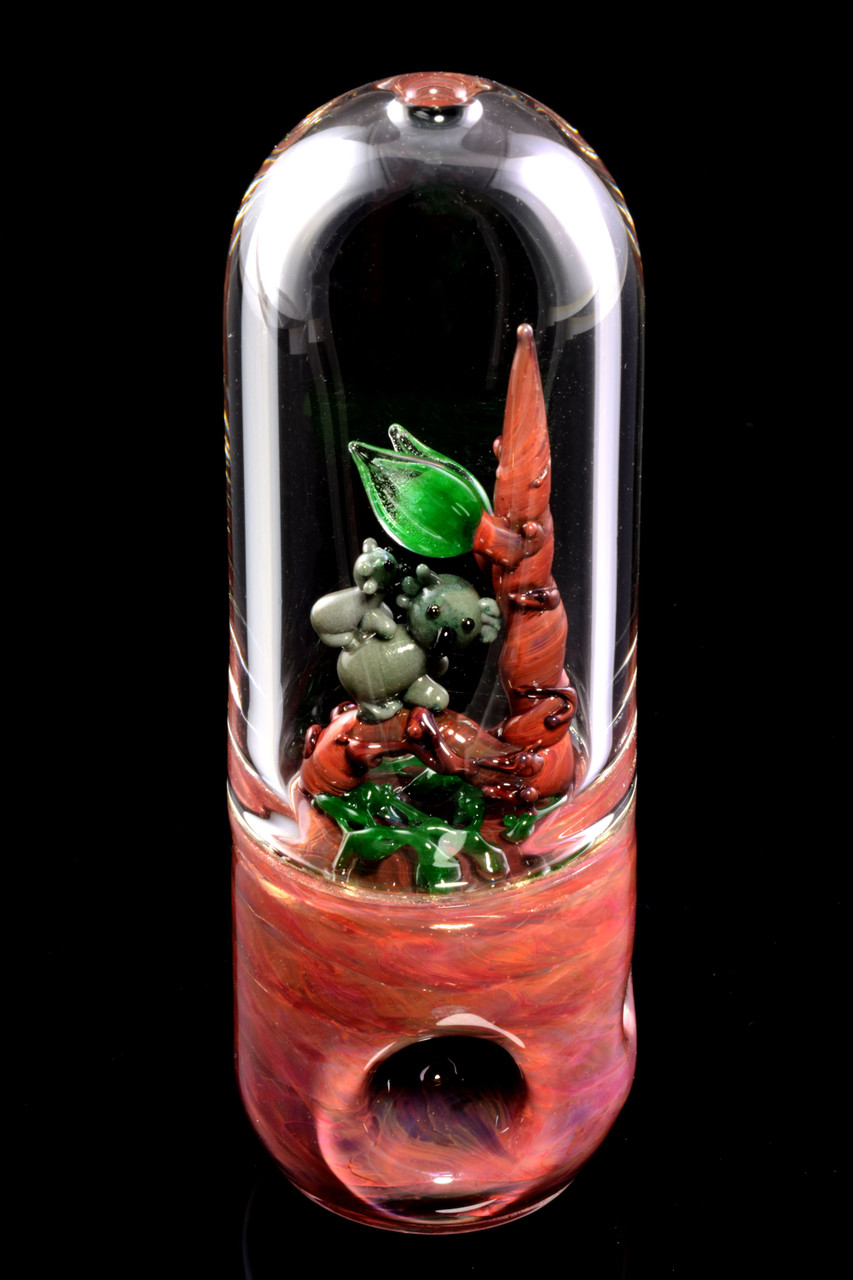 (US Made) "Save the Koalas" UV Reactive Dry Pipe P2206 Bulk