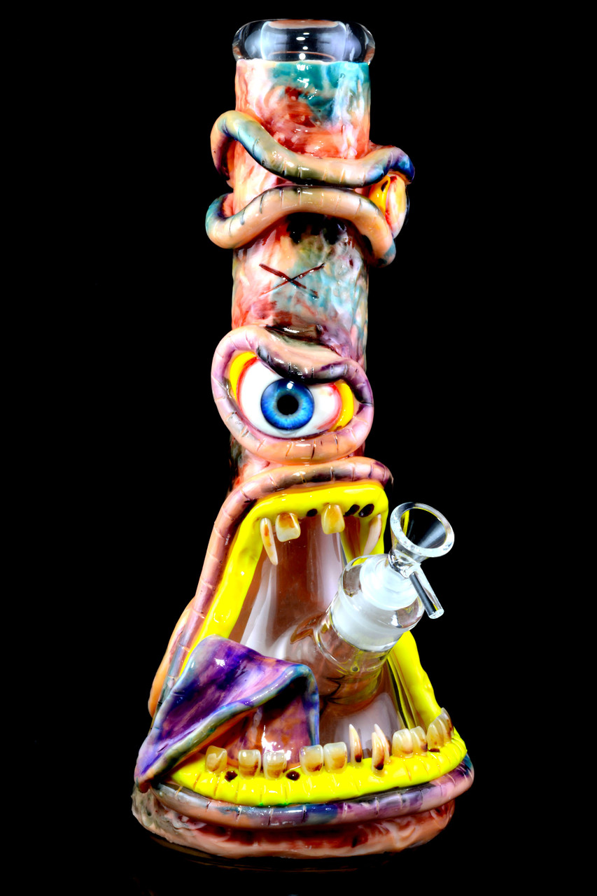 Pipe Glass Bowl Monster Glow In Dark Eye