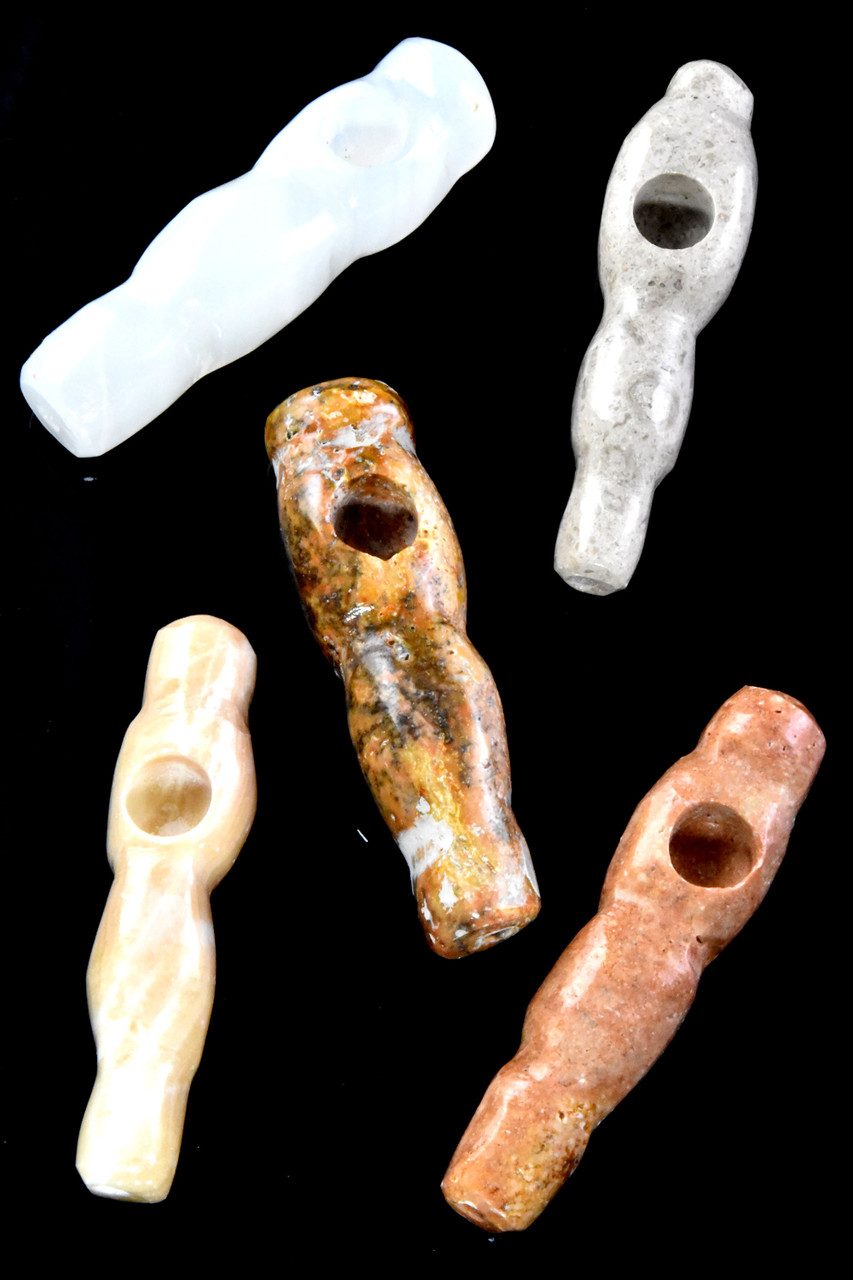 Small Onyx Pipe W0253 Wholesale Stone Pipes in Bulk