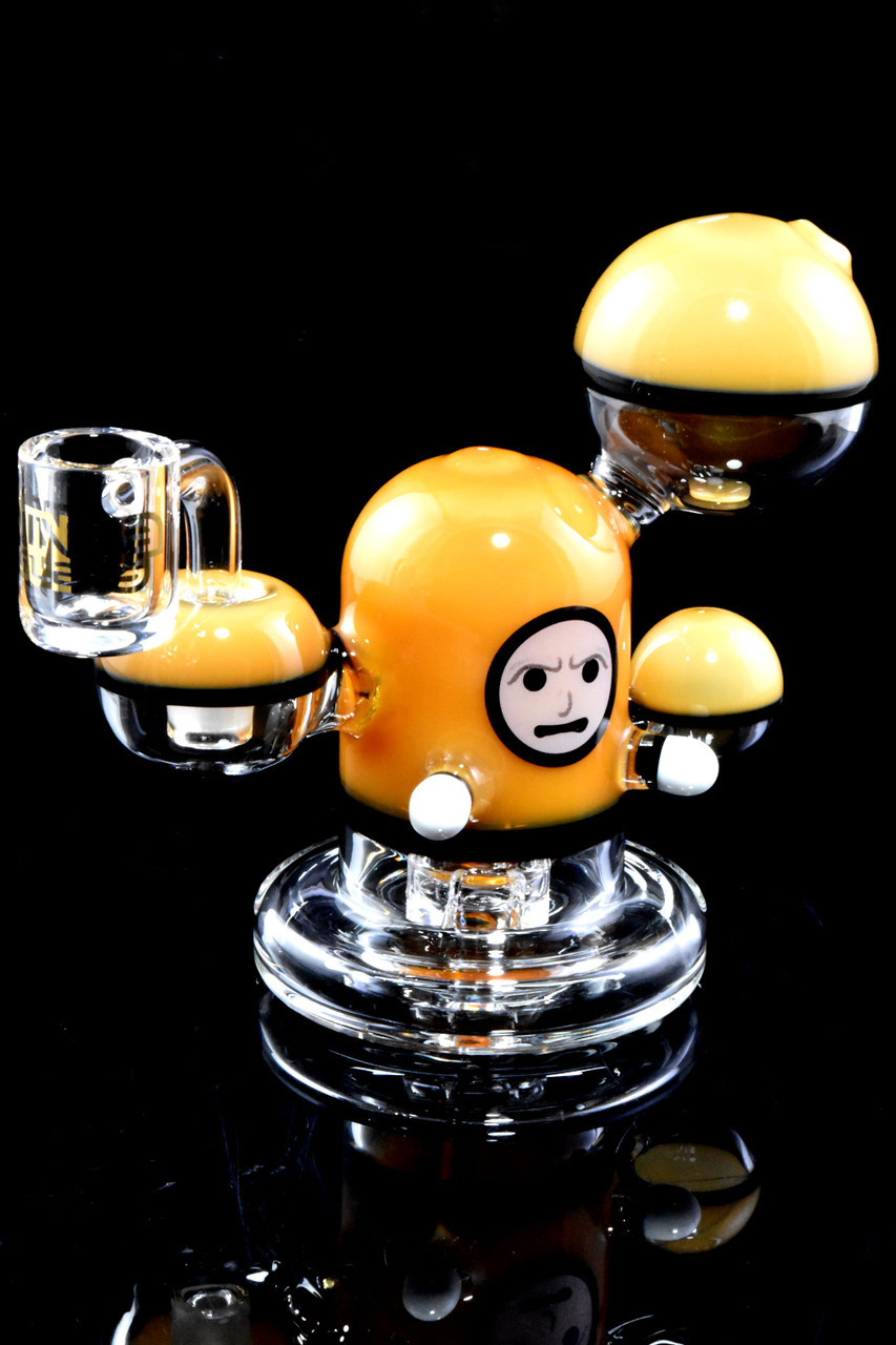 Mini Colorful Glass Bubbles Dab Rig with Showerhead Perc - WP2816 ...
