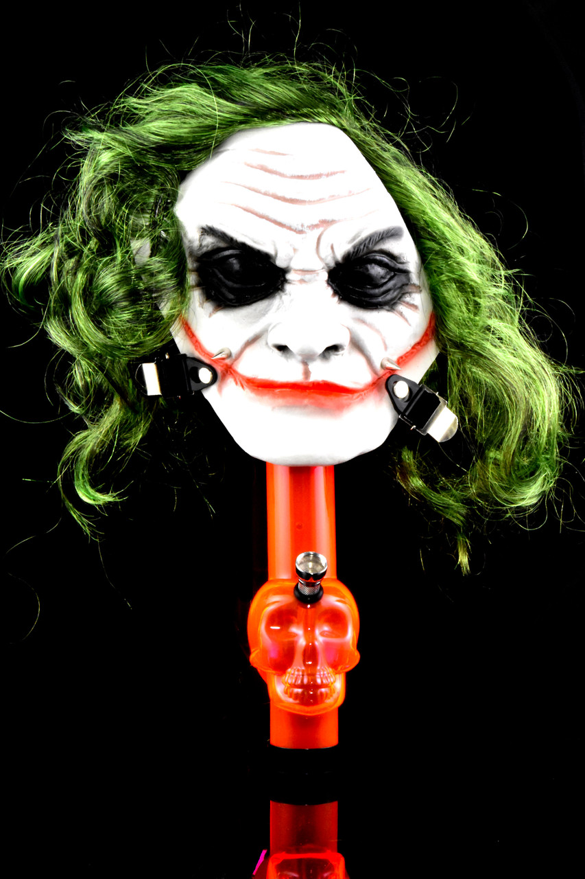 Joker Gas Mask Acrylic Water Pipe - WP3073 | Wholesale Plastic Novelty ...