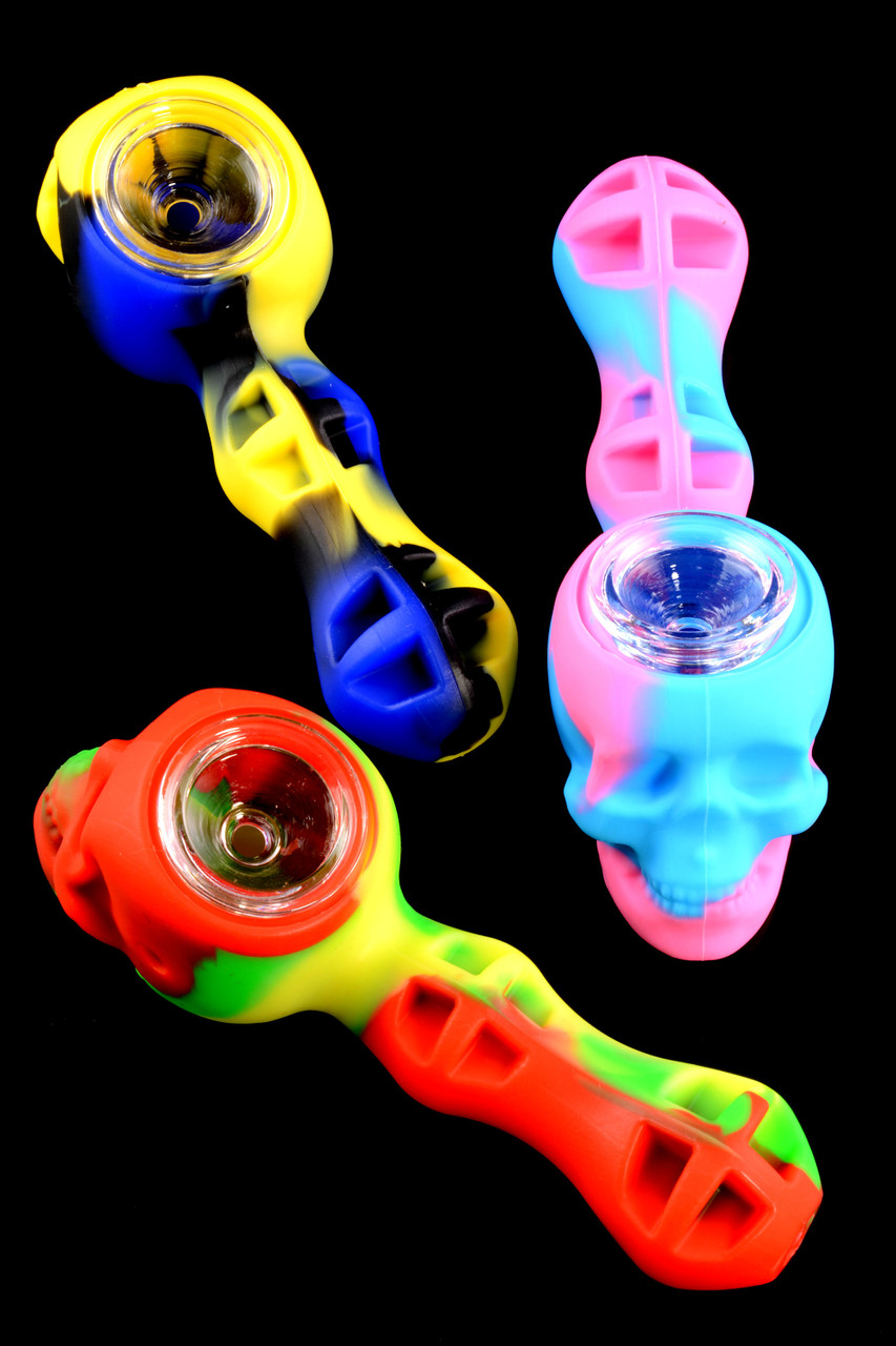 Silicone Pipe with Glass Bowl