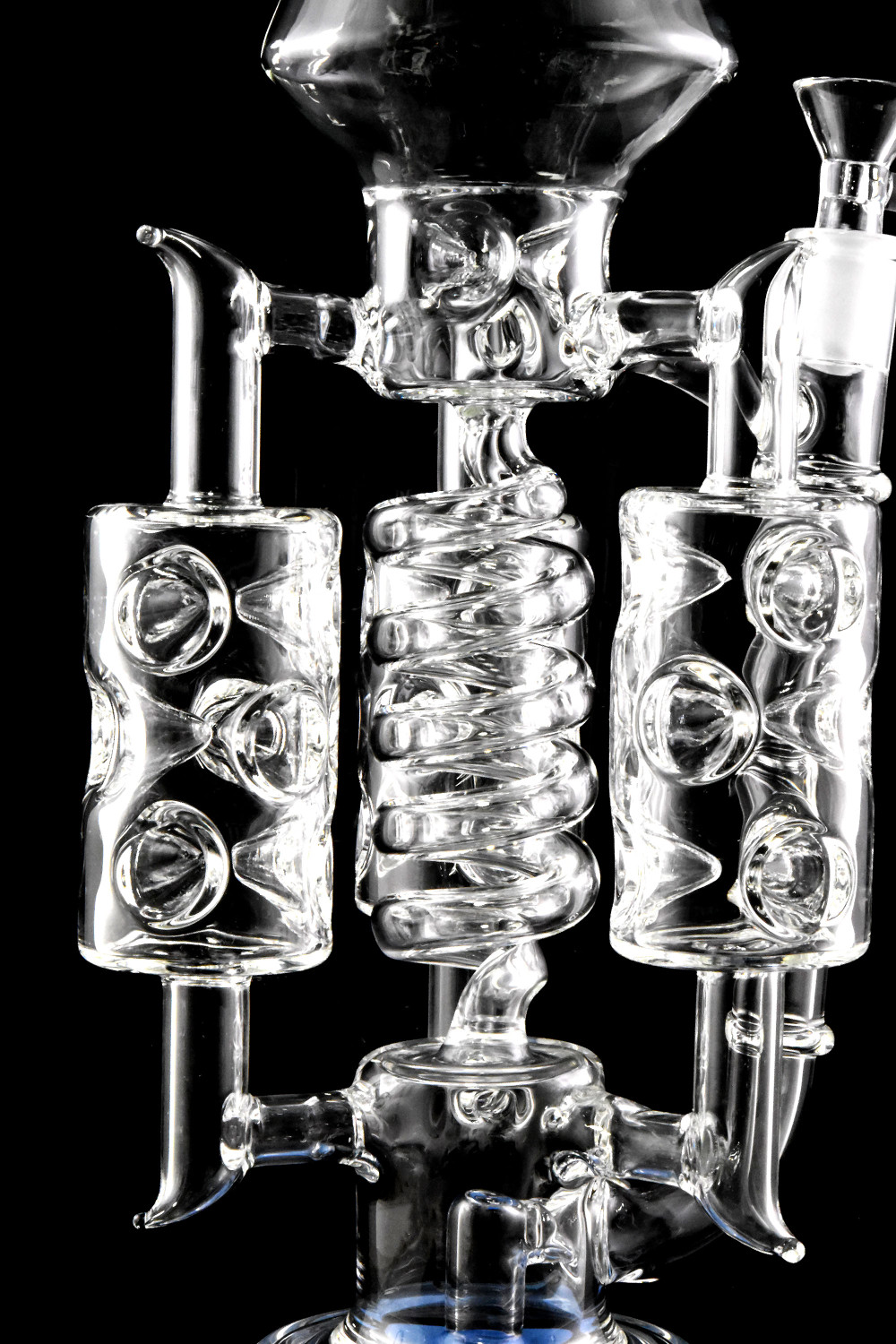 The Goliath" Large Glass Spiral Recycler Water Pipe with Showerhead Tree  Perc - WP3013 | Bulk Bongs
