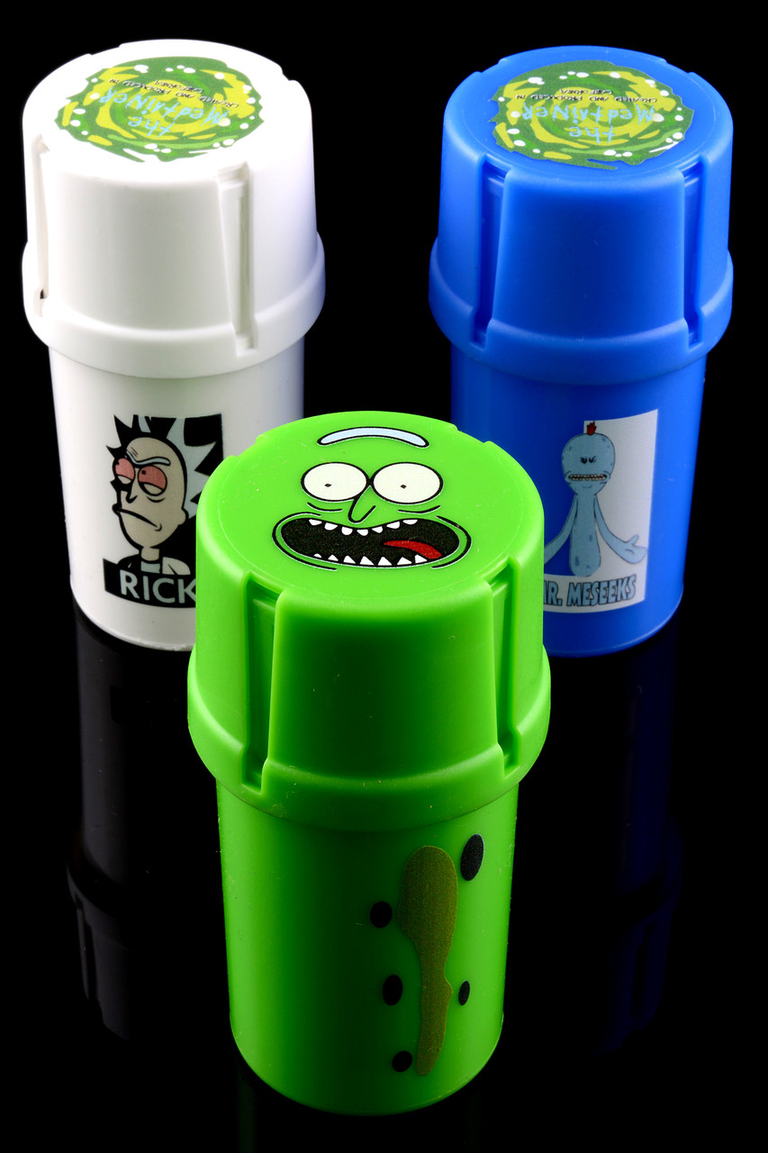 US Made) Rick and Morty MedTainer Smell Proof Grinder Jar - J0167